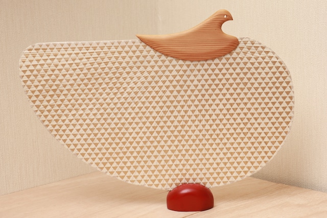 江戸仕立て都うちわ千鳥型【京染和紙 × 一越紙(群馬県)】Edo-style plover-shaped Miyako Uchiwa (handy fan) 【Kyozome washi × Hitokoshi-kami】