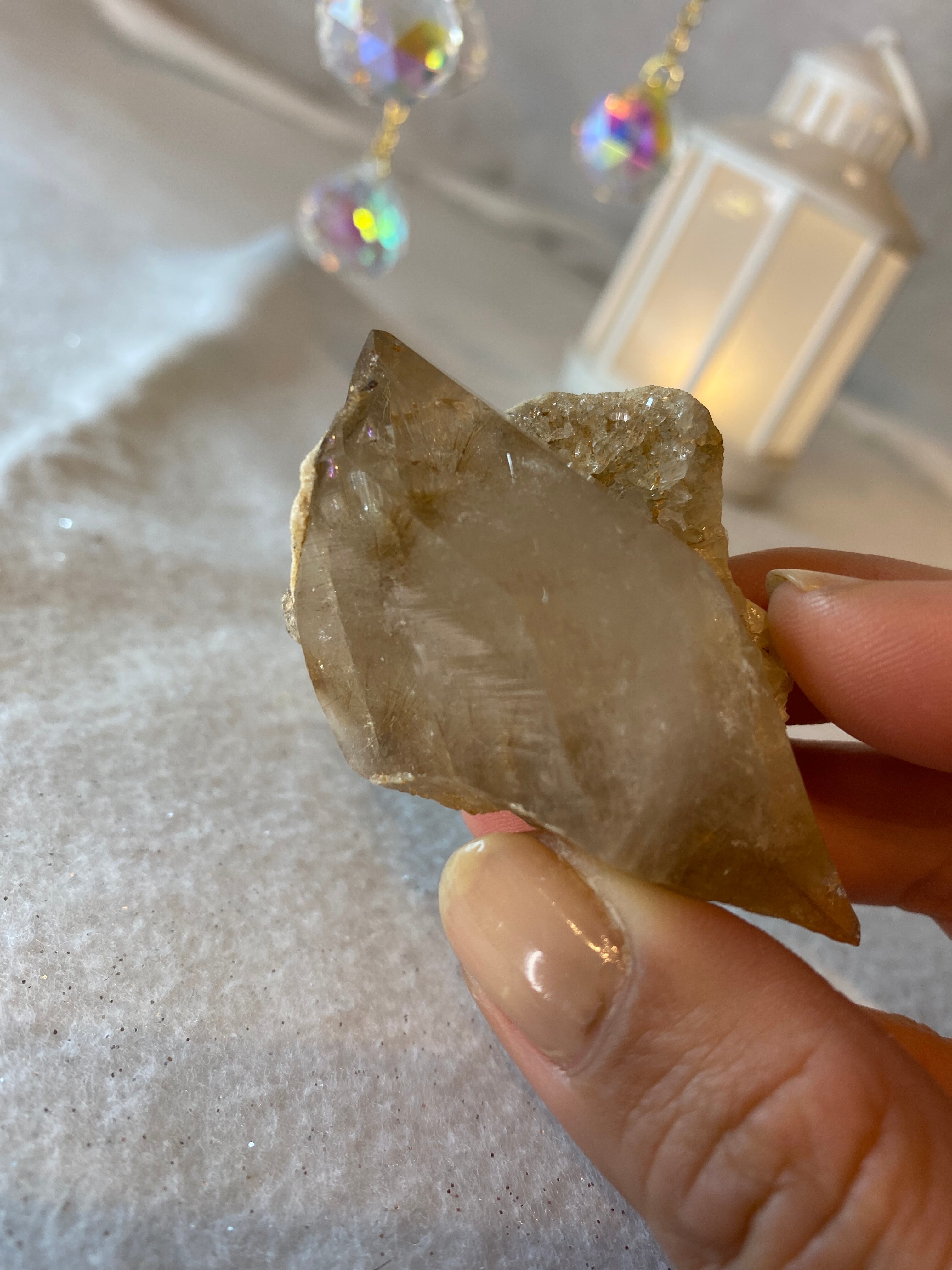 ルチル入り マニハール産 水晶 クラスター B 【公式通販】