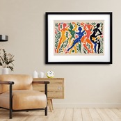 carnival｜色彩とリズムが響き合う抽象アートポスター｜植物モチーフが生む躍動感と華やかさを纏うインテリアA3ポスター