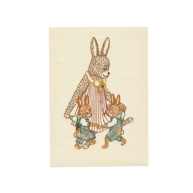 【3営業日以内に発送】CORAL&TUSK：Mama Rabbit and Bunnies Card うさぎの母と子グリーティングカード (コーラル・アンド・タスク)
