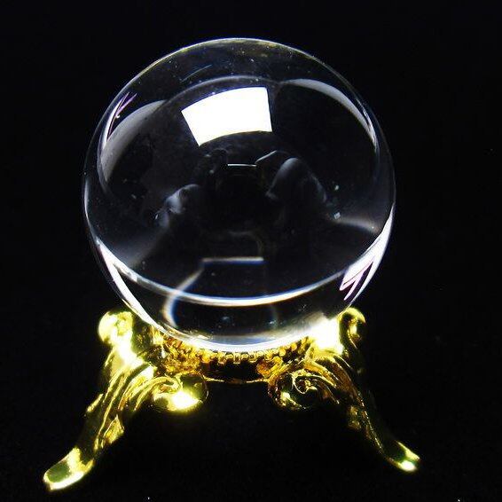 水晶 丸玉 ブラジル産 20mm 一点物 141-6394