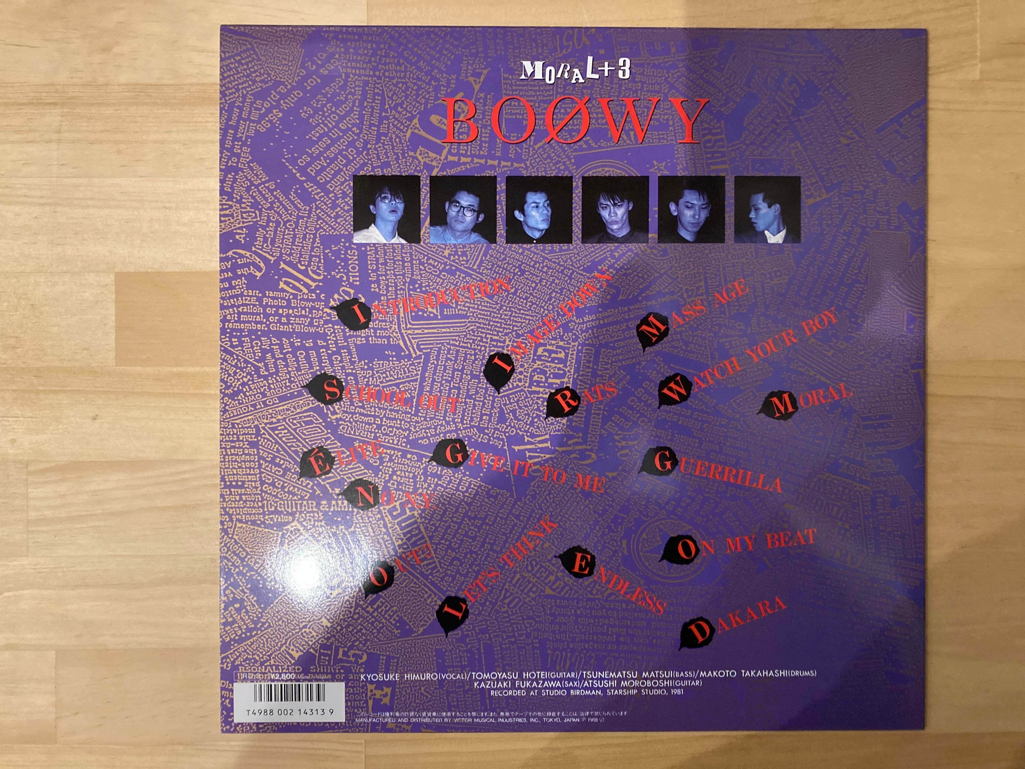 BOOWY / MORAL +3 | sixteen records (シックスティーンレコード)