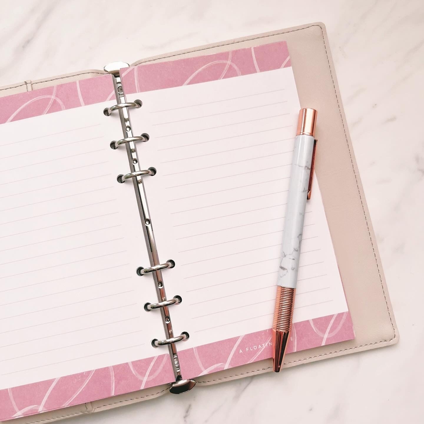 罫線ノート / バイブル / くすみピンク / システム手帳リフィル | A