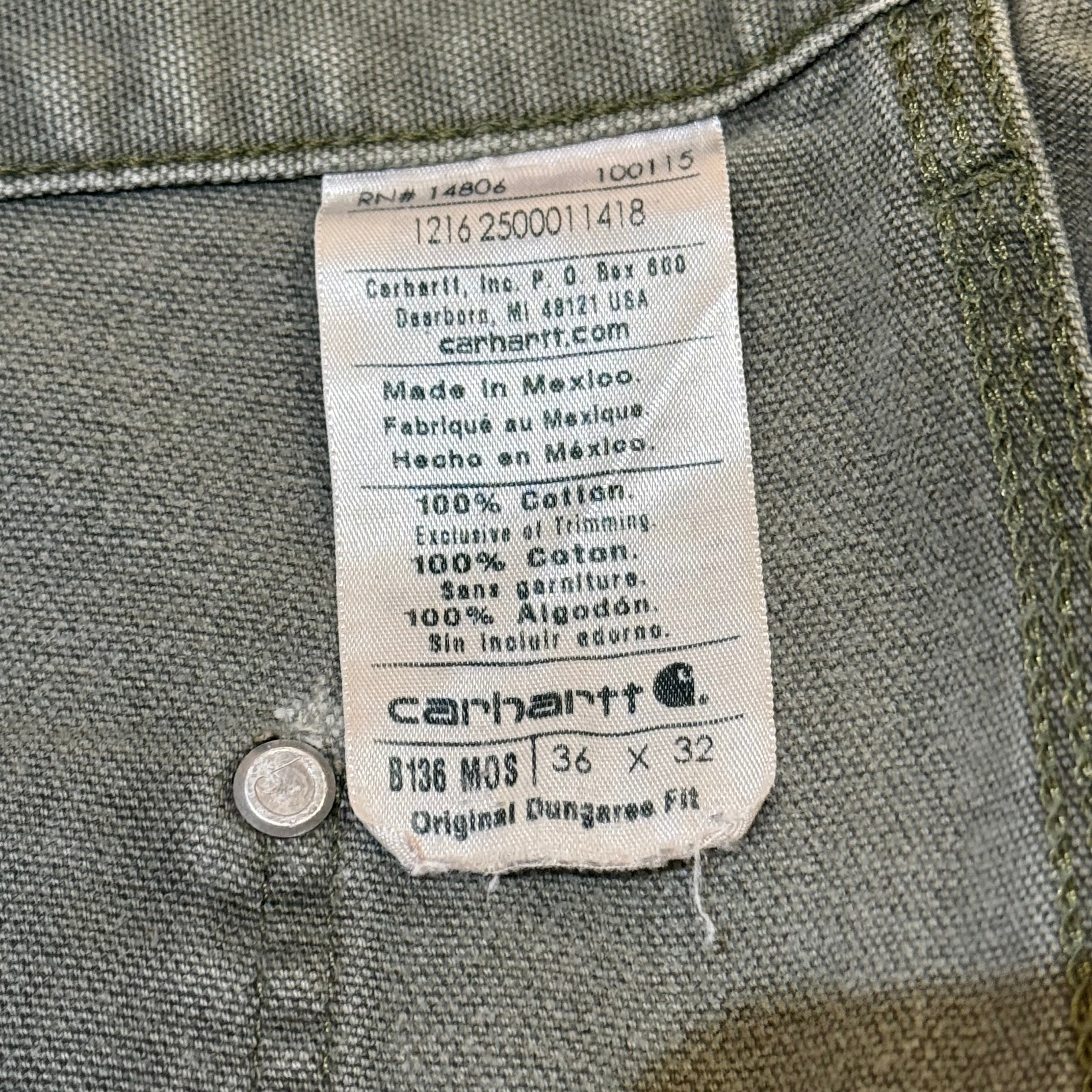 USA製ヴィンテージ/カーハート ダブルニー W30×32 オリーブ USA製ヴィンテージ/カーハート ダブルニー W30×32 オリーブ 楽天市場