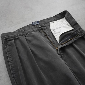 90s 初期型 USA製 Polo by Ralph Lauren POLO CHINO "faded black" [W32.5L29相当] 古着