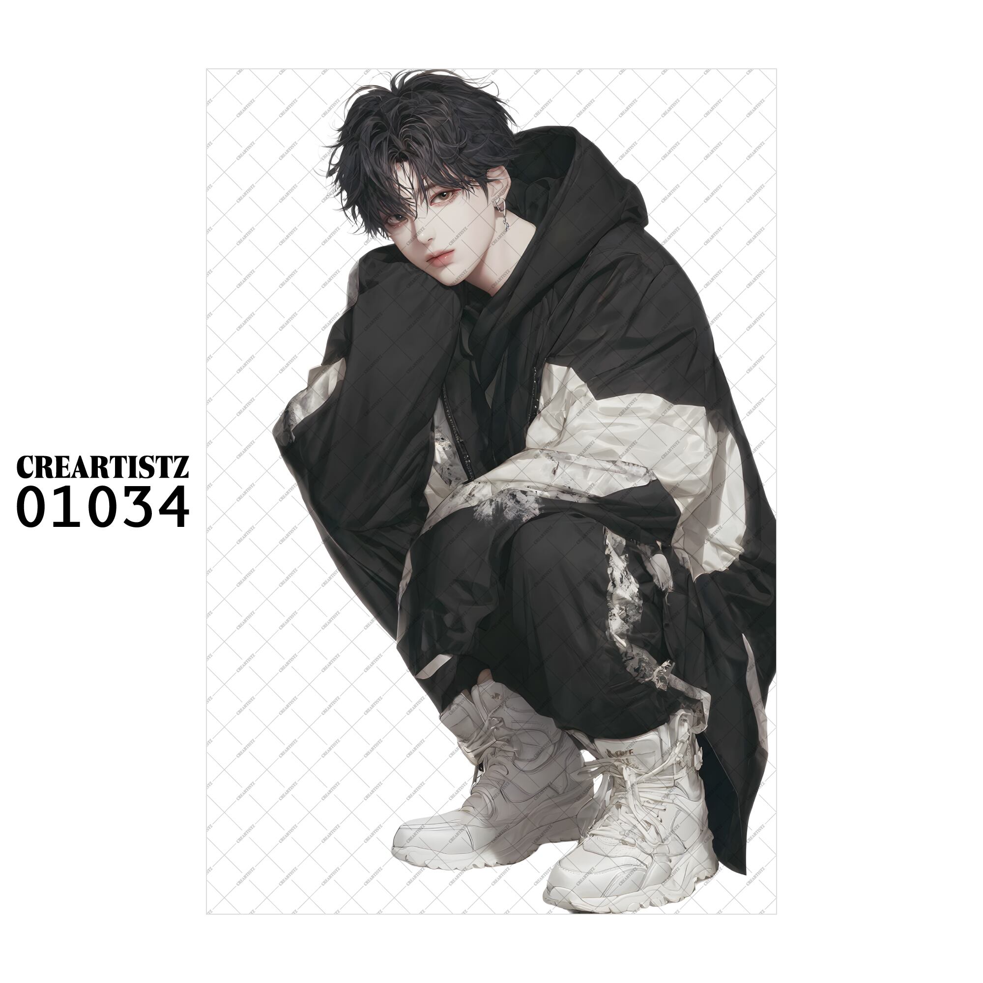 01034 ボーイ クール オリジナル ペーパー/ステッカー 4枚セット CREARTISTZ