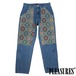 【PLEASURES/プレジャーズ】FLORAL ULTRA DOUBLE KNEE デニムパンツ / INDIGO / SP25-12977