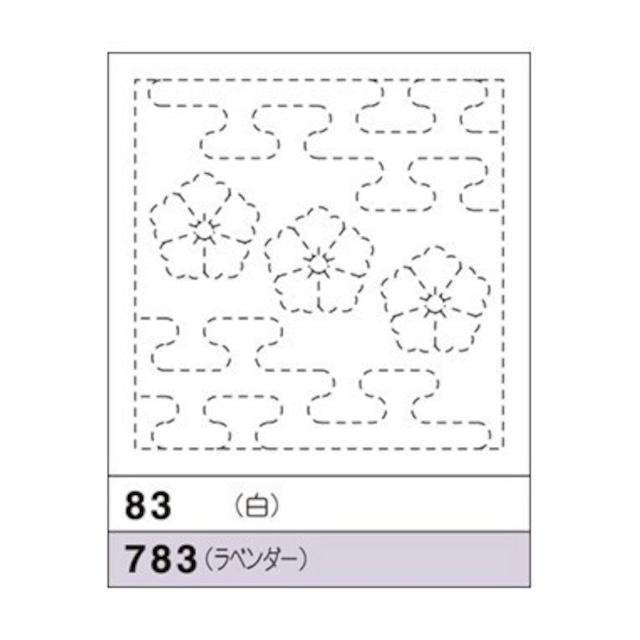 オリムパス花ふきん No.83（白） 唐花と霞つなぎ（からはなとかすみつなぎ）