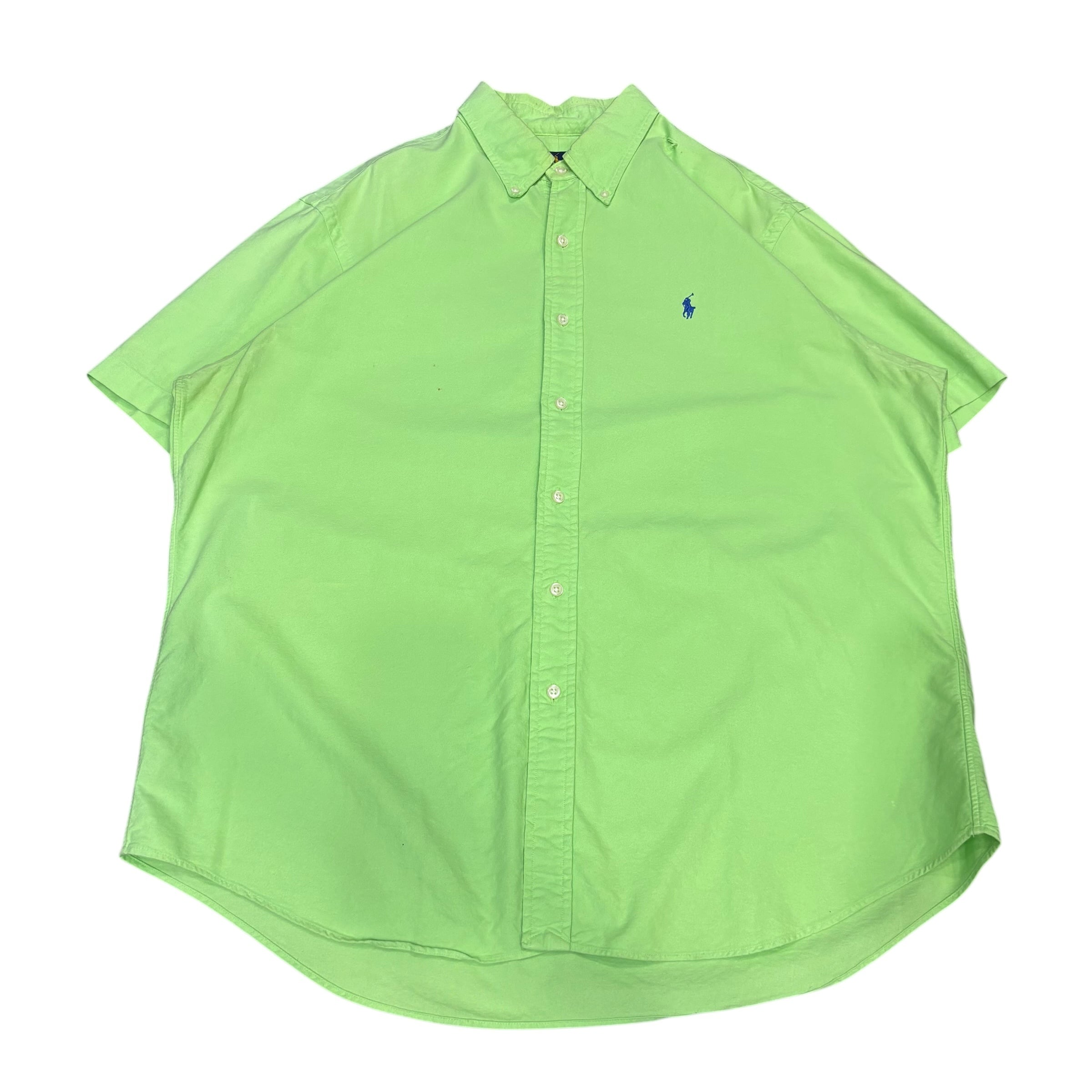 【古着】Polo Ralph Lauren Half Sleeve Shirt (Yellow green)