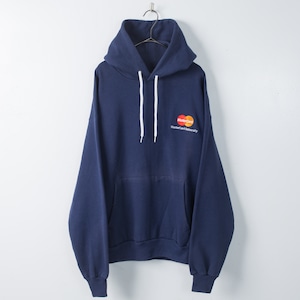 1990s vintage logo embroidery hoodie sweat /  "MasterCard"