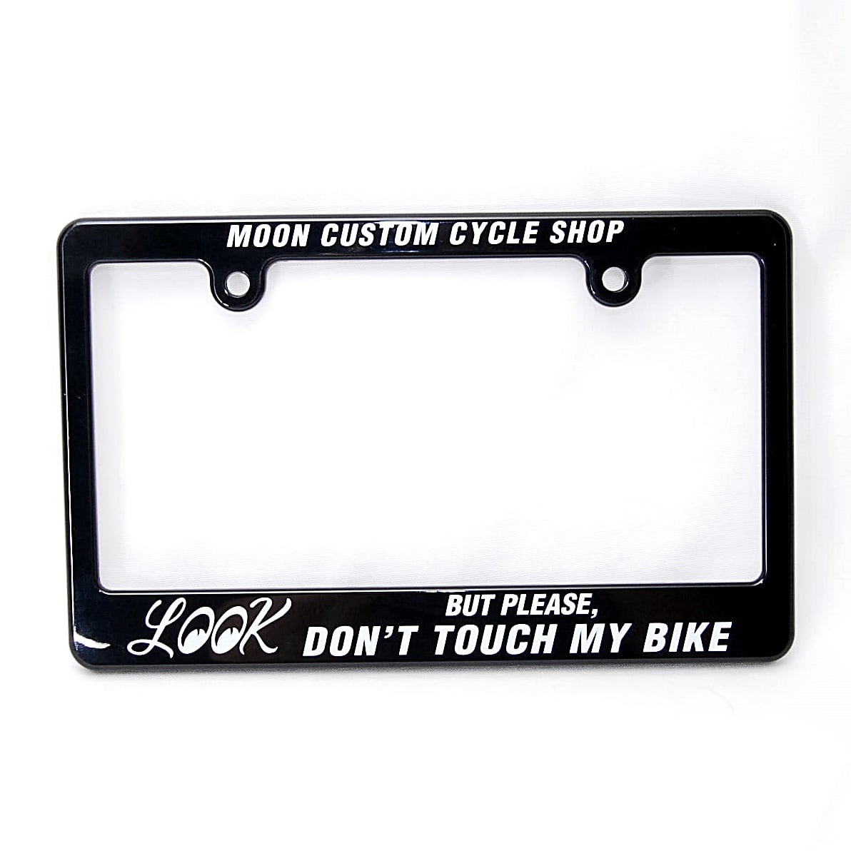 【未使用】Hawaii モーターサイクルプレート 　　　バイク ナンバープレート 送料無料】 ムーンアイズ LOOK DON'T TOUCH MY BIKE ライセンス