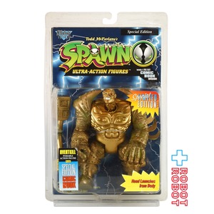 マクファーレン SPAWN スペシャルエディション オーバートキル  ゴールド w/ コミックブック ウルトラアクションフィギュア 未開封