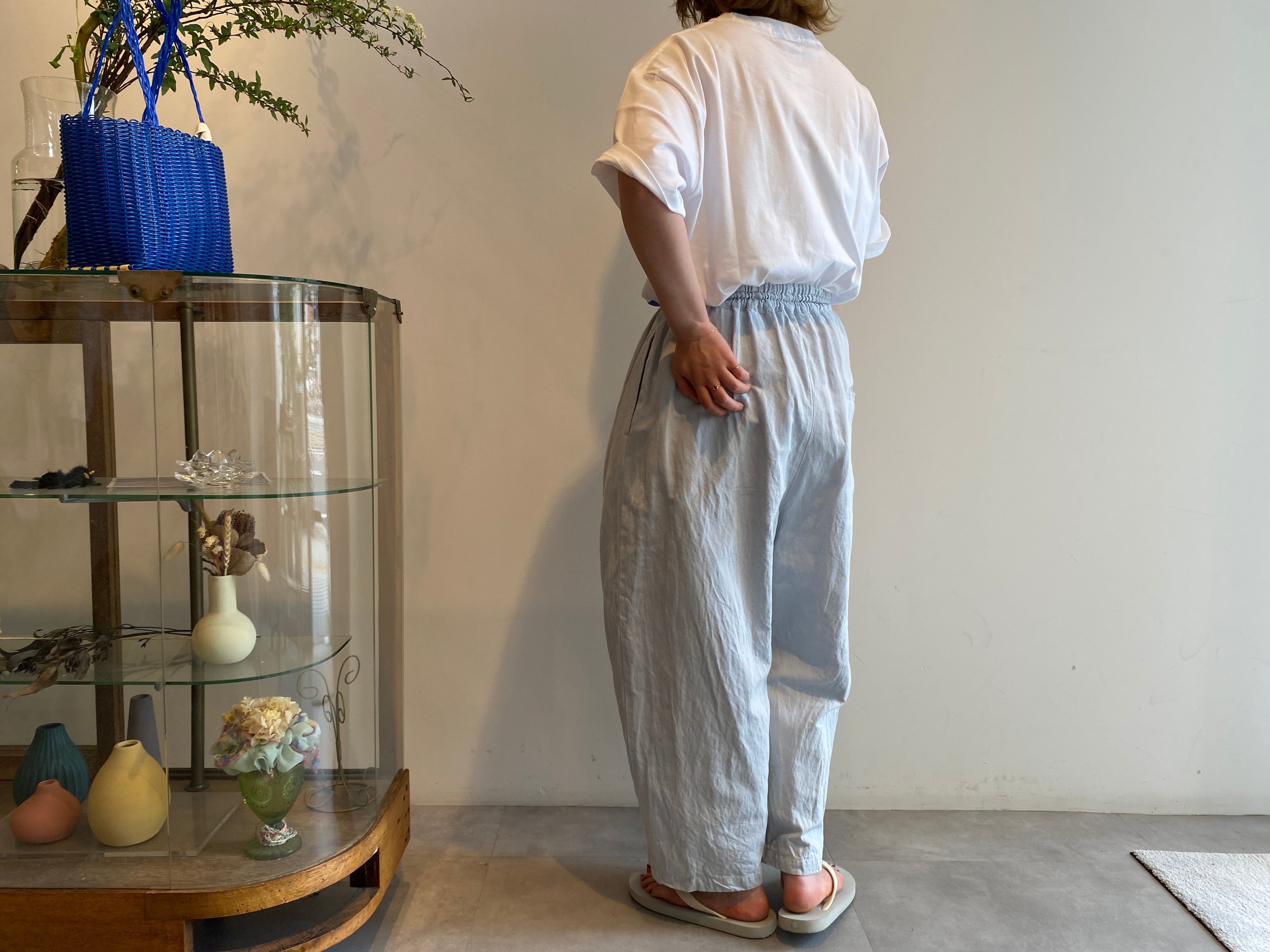 yuni/ cotton linen denim wide cocoonパンツ | torico.
