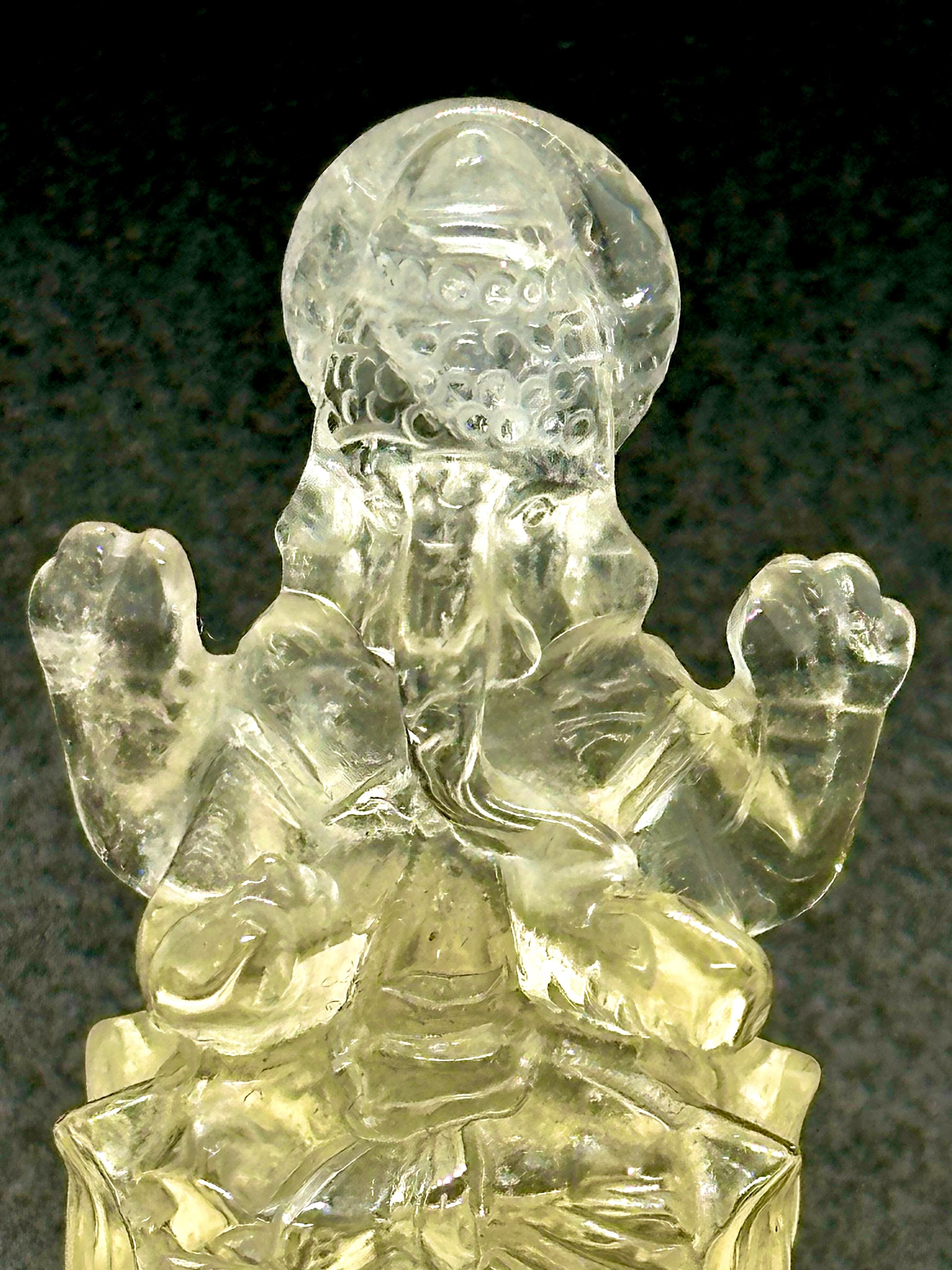 期間限定お値下げ！ ガネーシャ天然石特大置物希少