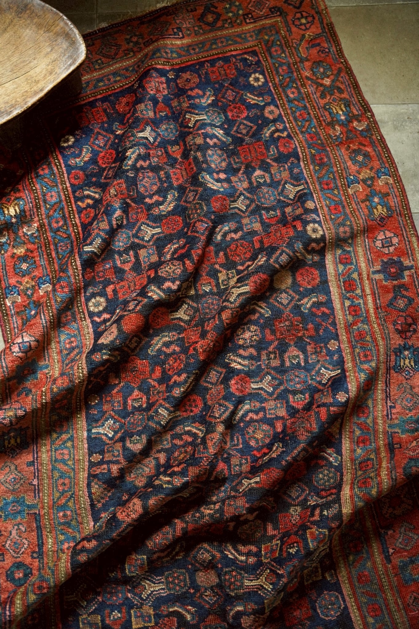 1900-Semi Antique Persian malayer rug
