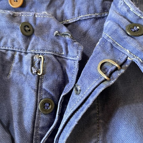 50-60s Savo フレンチワーク パッチワーク ダブルニー パンツ W29 詳細写真12