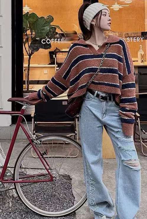 レトロボーダートップス　AJ22231-6155