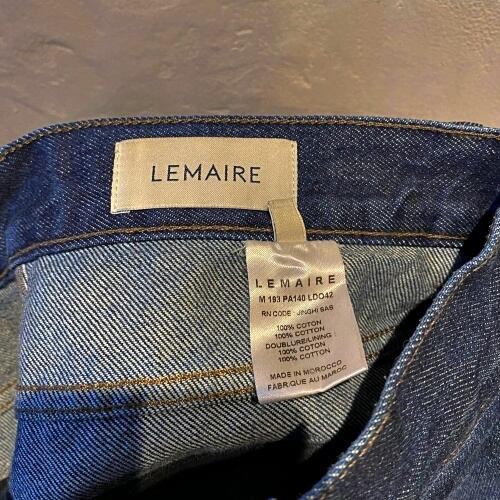 LEMAIRE ルメール センタープリーツデニム 19AW サイズ44 インディゴ ...