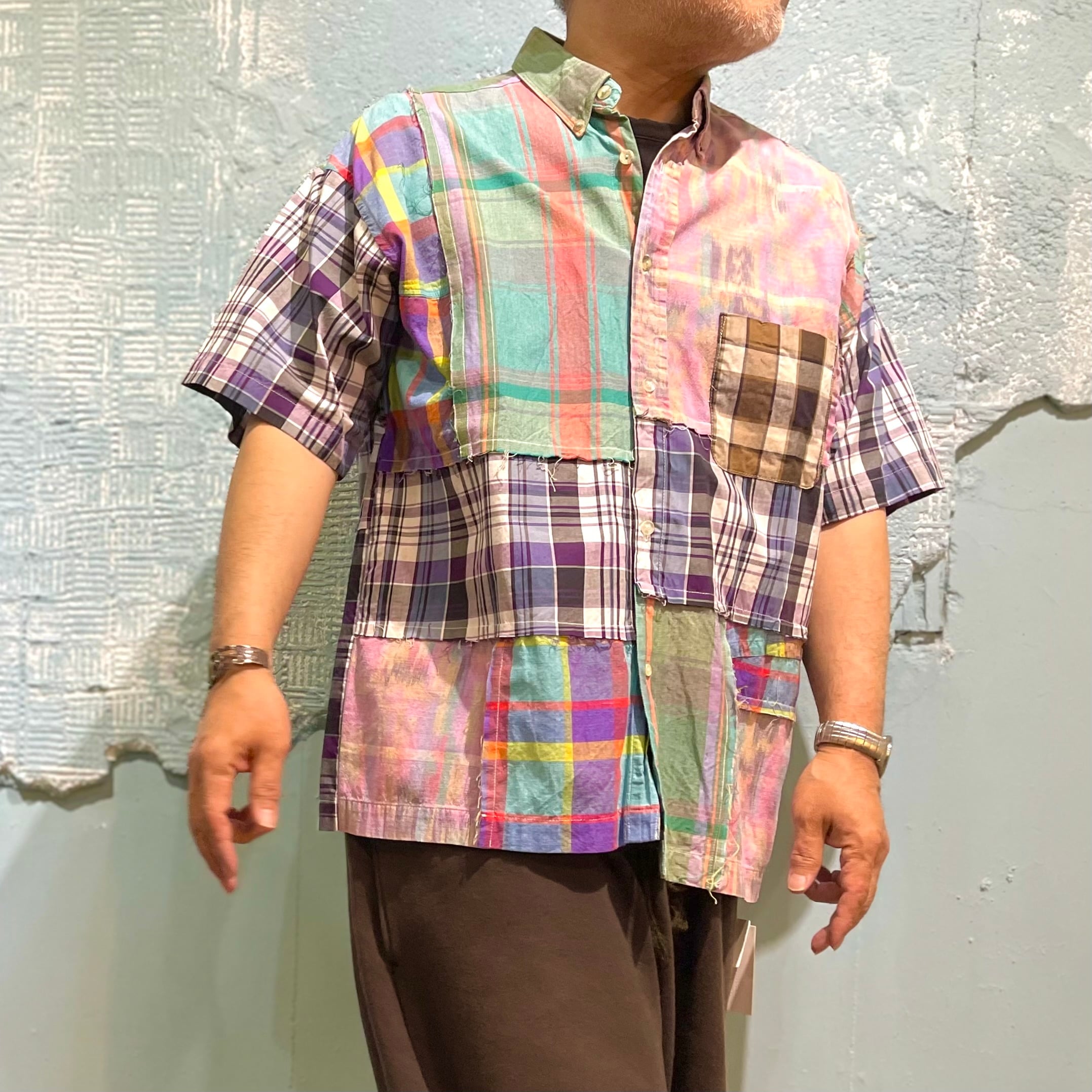 CHANGES / remake patch shirt / check