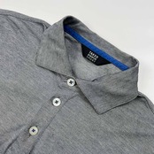 TAKEO KIKUCHI タケオキクチ 柄入り 半袖 ポロシャツ サイズ M/メンズ/薄手/グレー系/ワールド/日本製