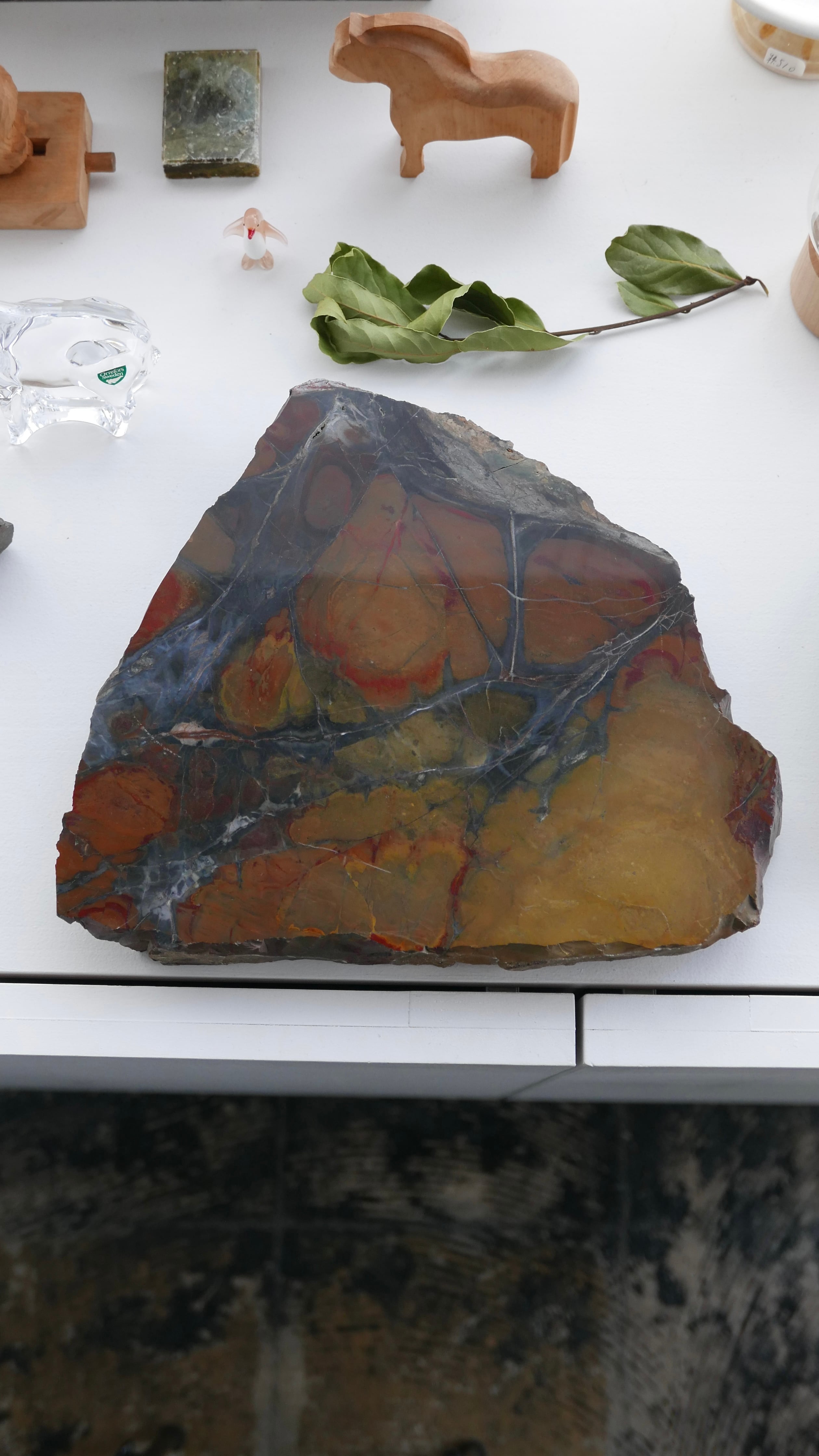 jasper stone plate , wild pattern