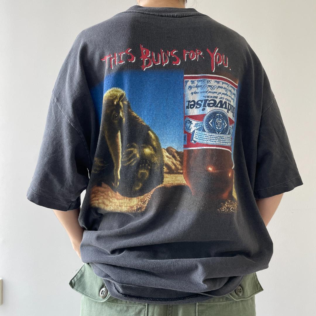 GG102 90s Tシャツ バドワイザー ビール 企業 アド アリクイ BUD