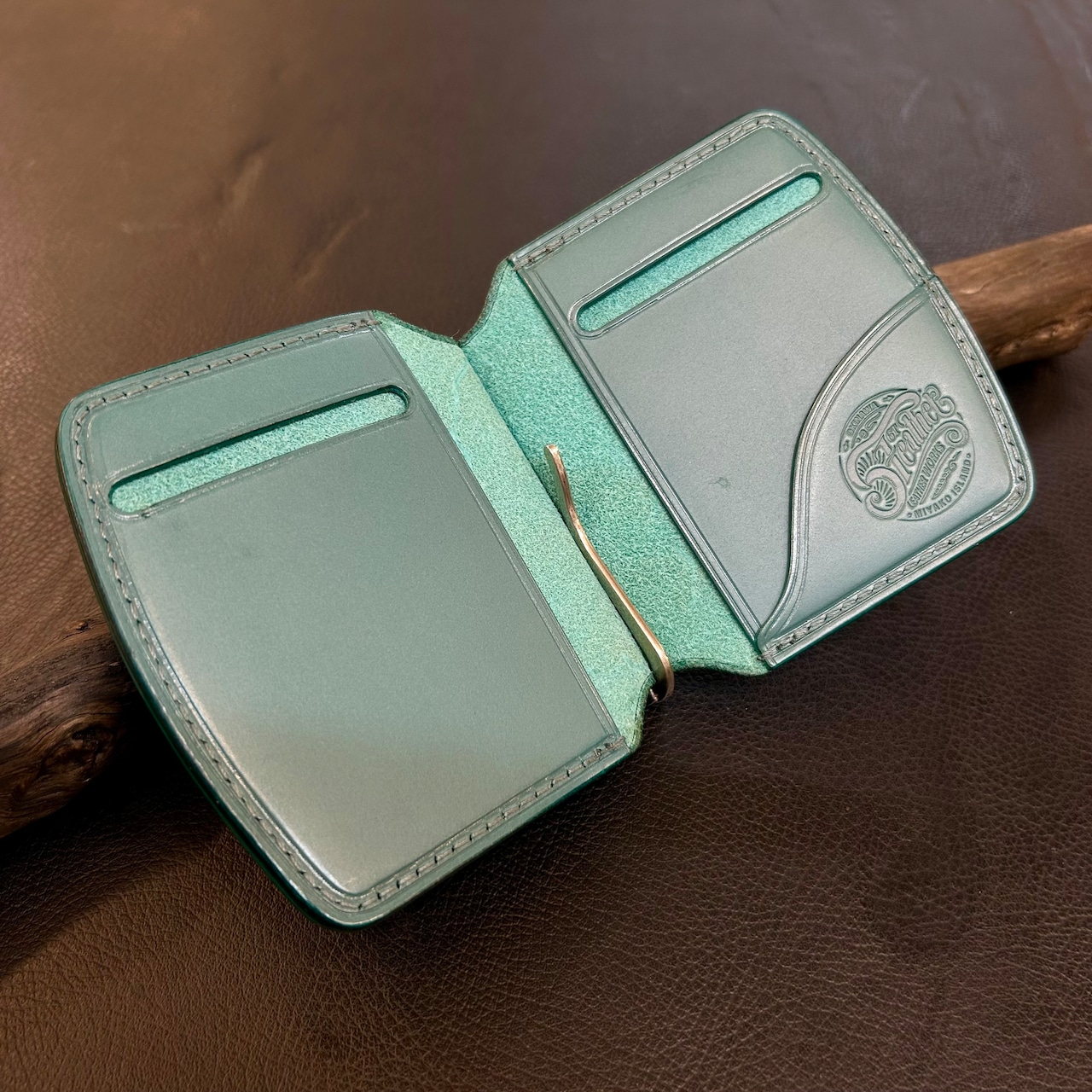 Bluesunshinetrading×6Tleatherworksコラボ【マネークリップ】Turquoise - 4
