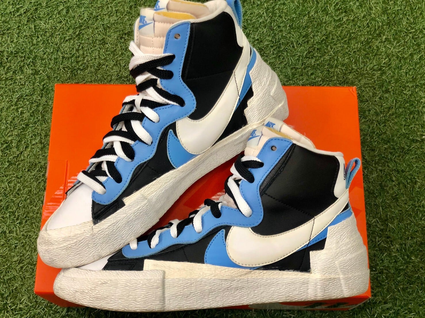 NIKE × sacai BLAZER MID 27cm BV0072-001 BLUE 220JE6113 | BRAND ...