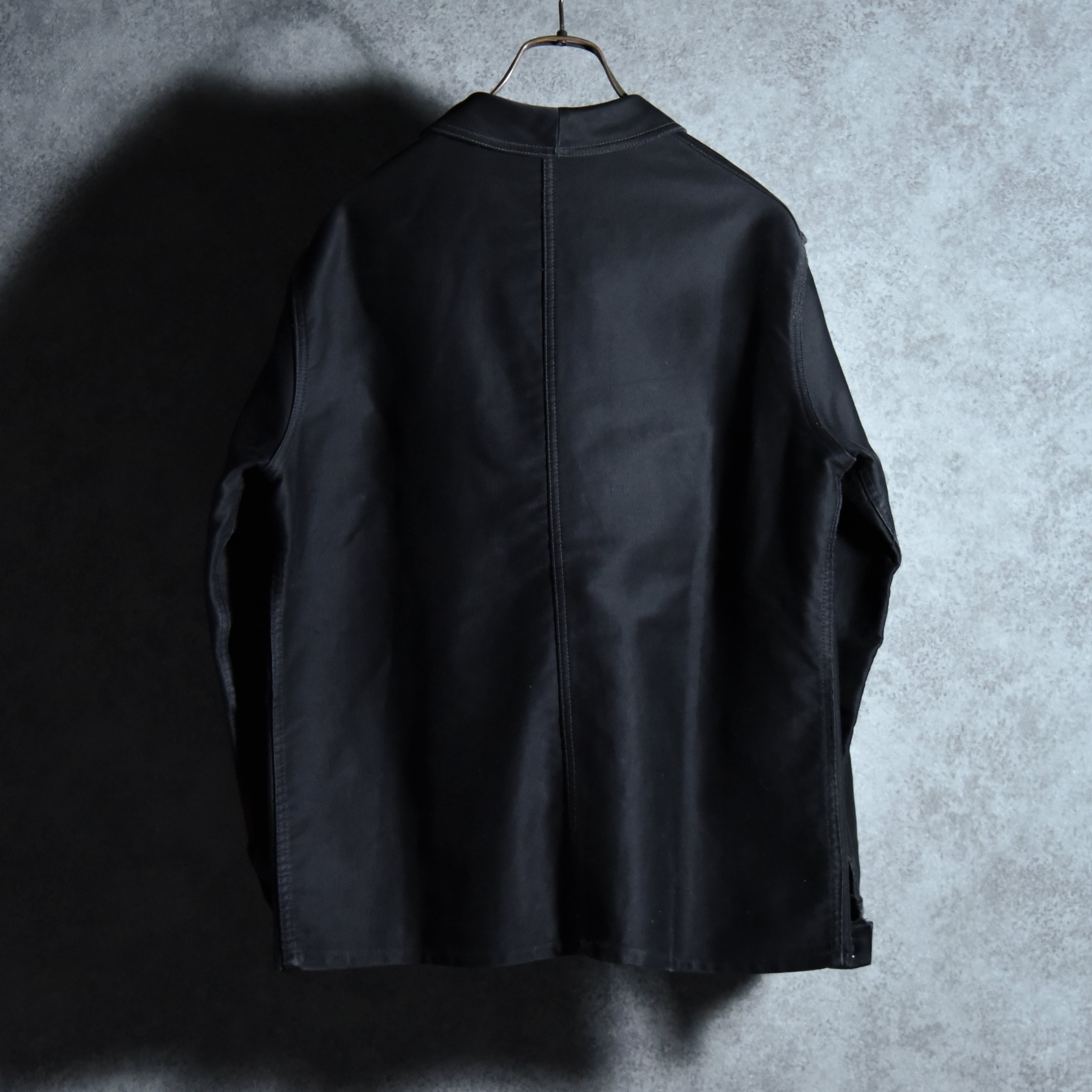 60s Le Favori Black Moleskin French Work Jacket ブラック