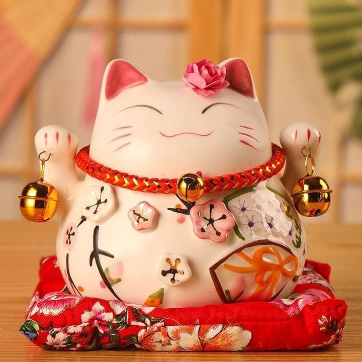 招き猫 猫 ネコ 置物 オブジェ スピリチュアル 貯金箱 幸運 開運 浄化