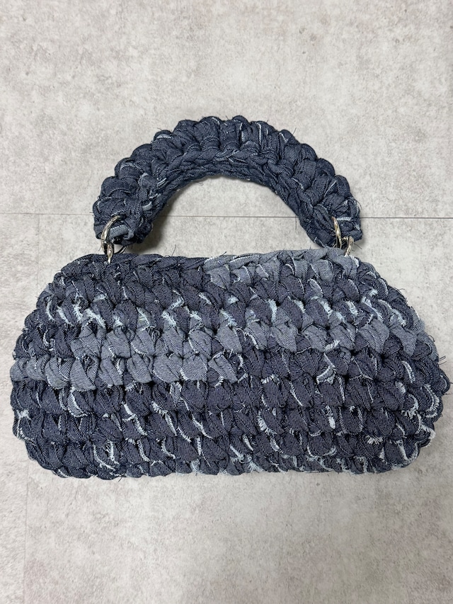 《1点もの》angle denim bag /midnight blue