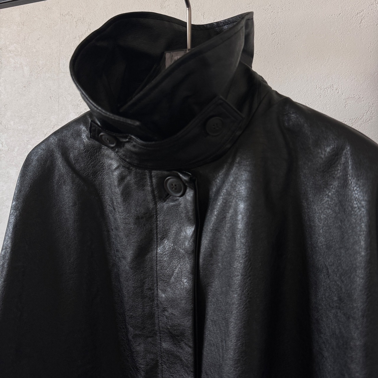 【受注予約1週間】レザーライクオーバーJK/ブラック