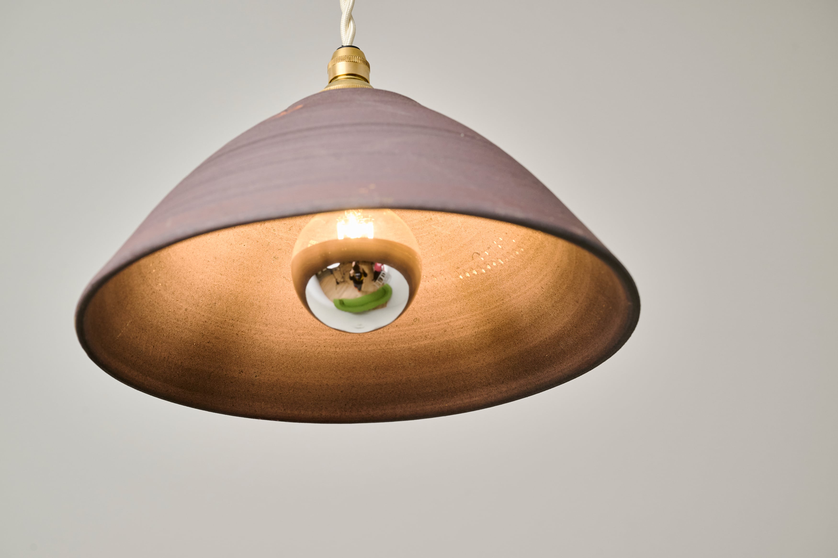 Onta lampshade 小鹿田焼ランプシェード ボウル 焼き締め サビ | eranoiwa