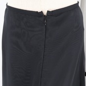 【美品 日本製 社交ダンス衣装】ブラック Chacott チャコット スカート ロングスカート 黒 無地 フリル レース 上品 パーティ