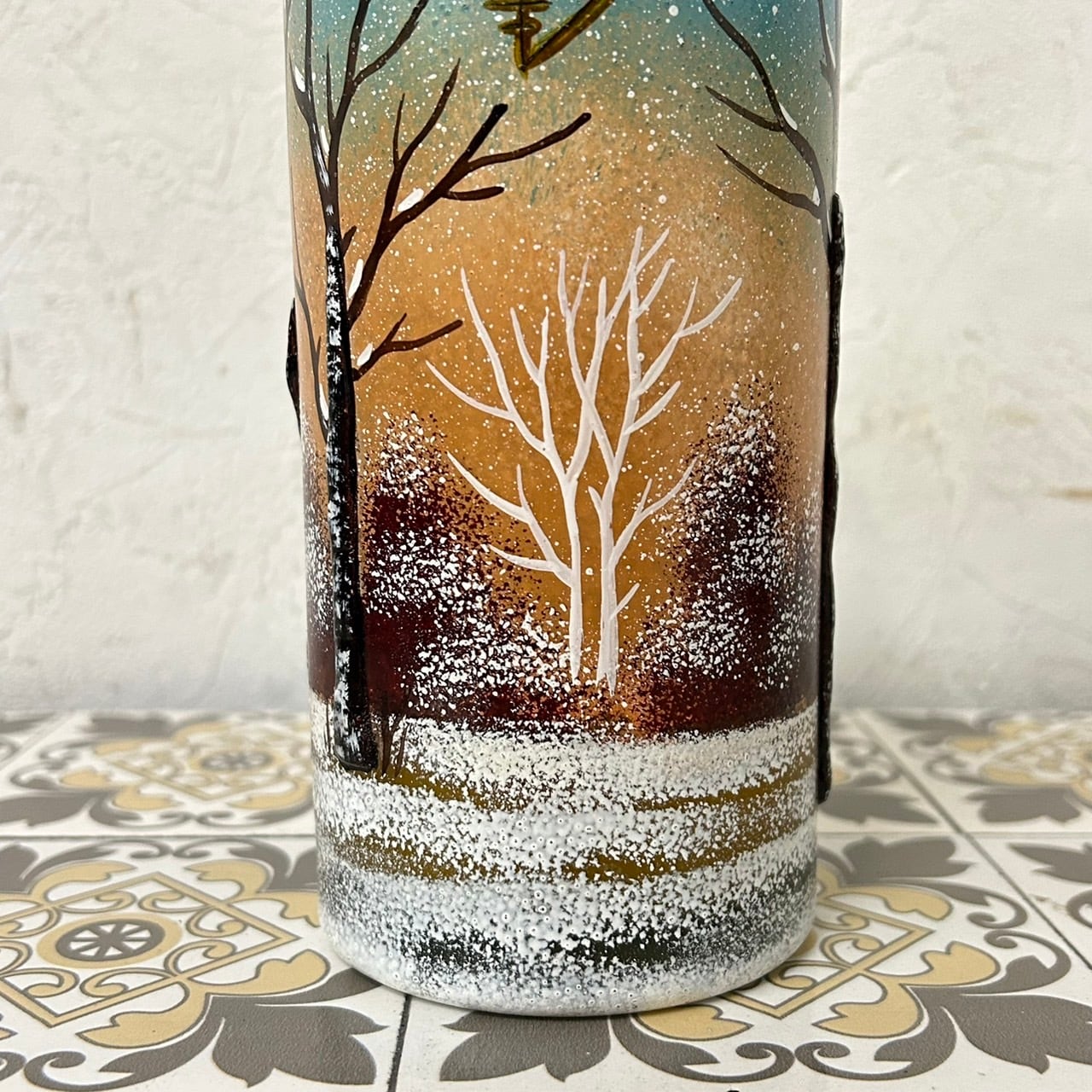 証明書】ドームナンシー 筒型 花瓶 高さ16.5cm 被せガラス アンテルカ 