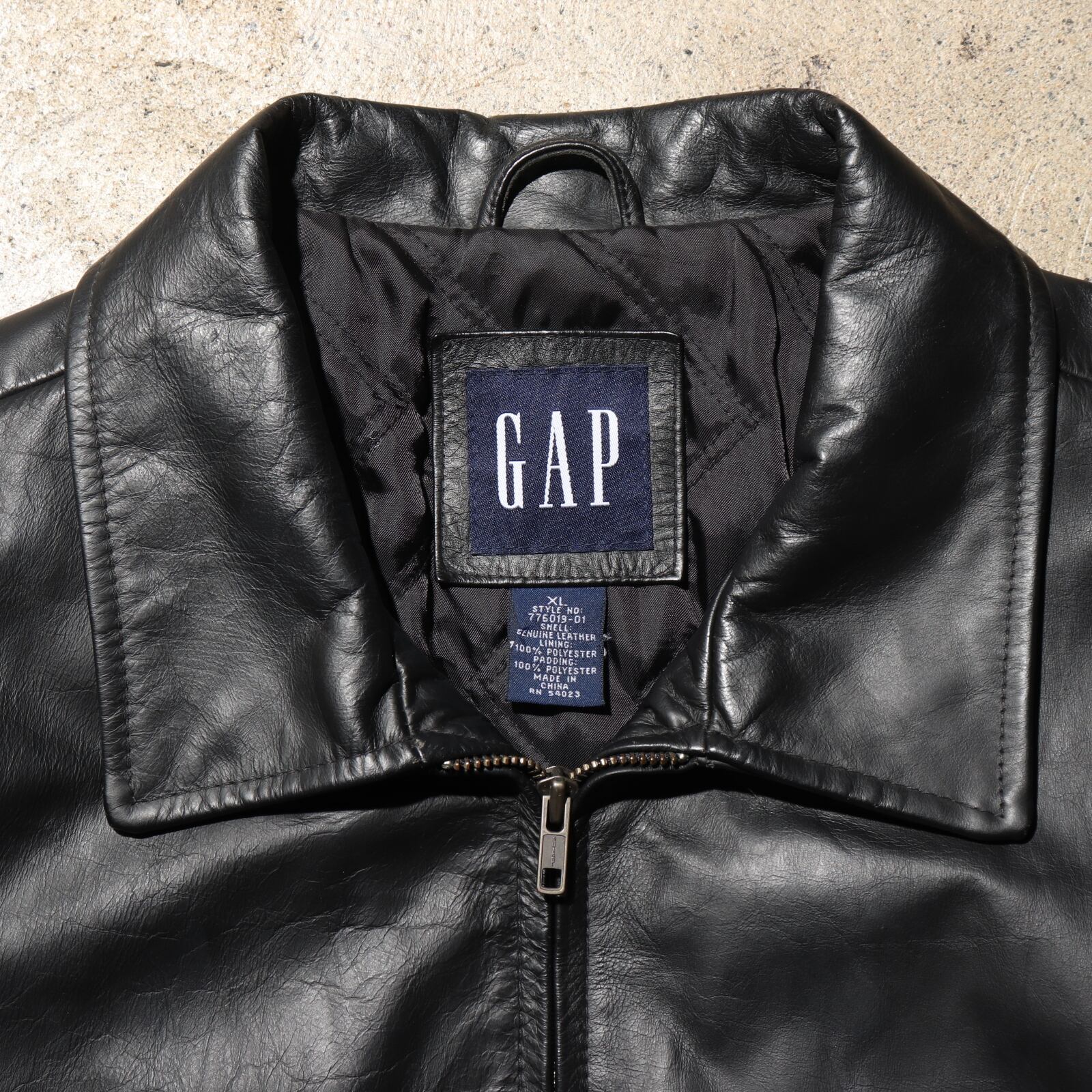希少 OLD GAP ギャップ レザージャケット コート 暮れ キッズXL 黒