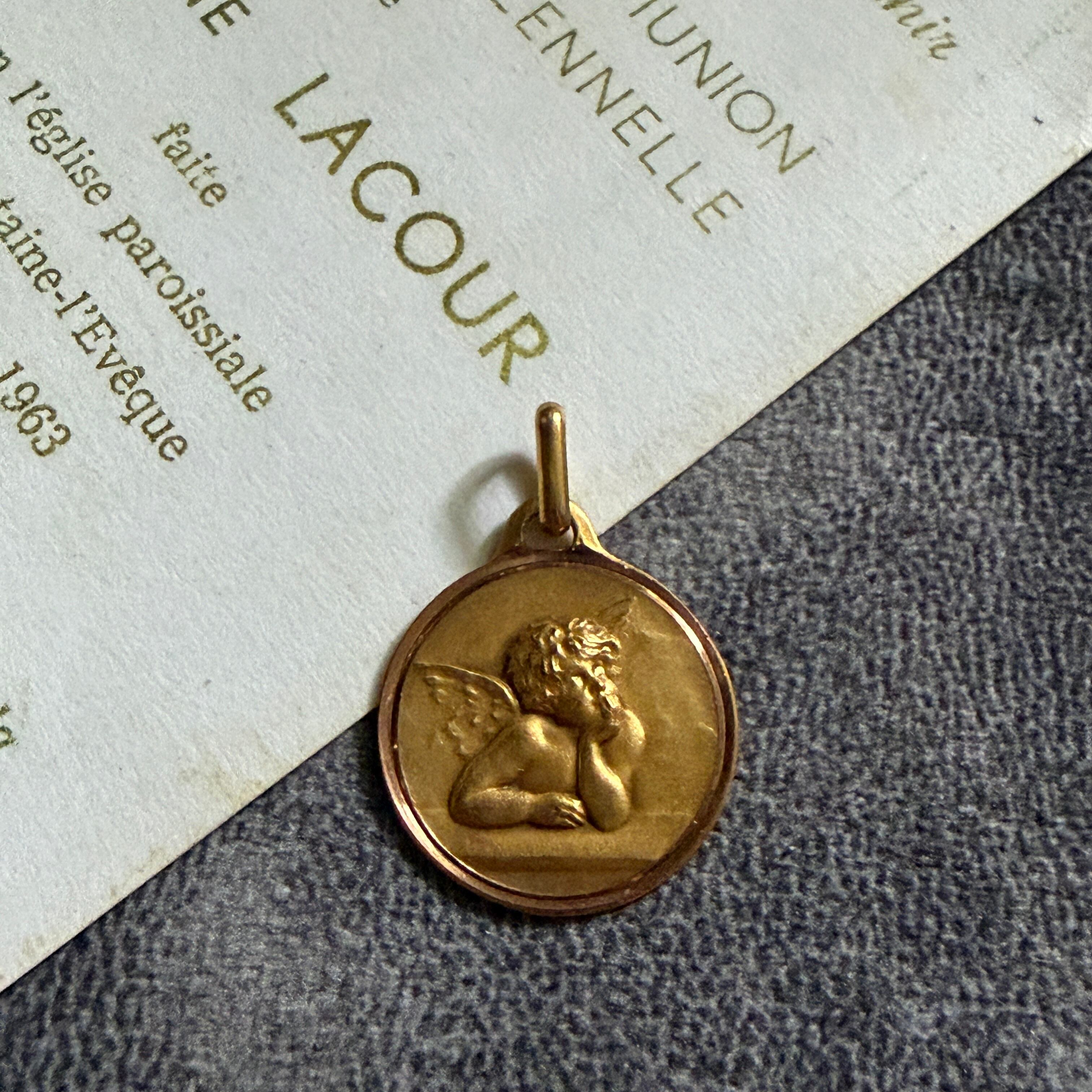 天使 | Antique medaille Mary