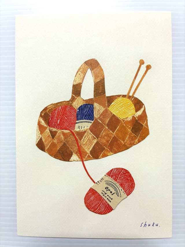 ポストカードShuku Nishi・編み物