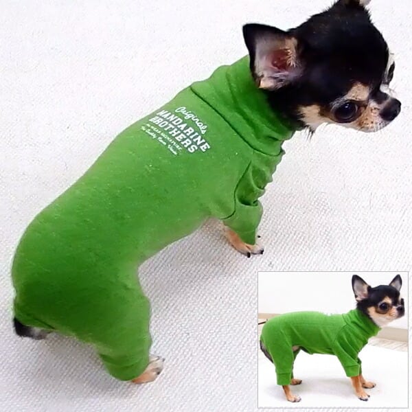 犬服♡ green マンダリンブラザーズ スキンタイトスーツ Mサイズ ネイビー チワワ