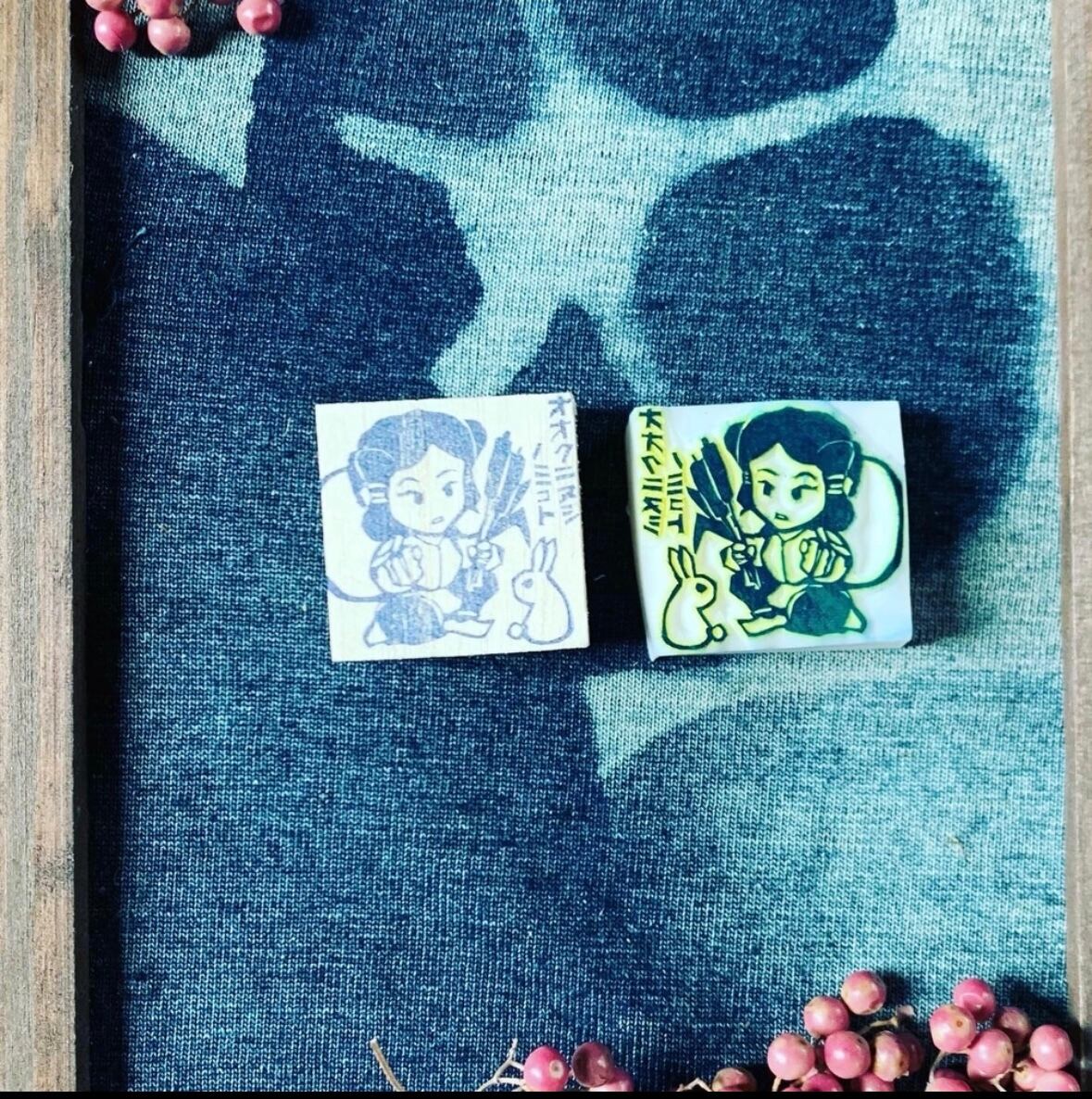 はんこ ハンコ かわいい イラスト キャラクター 神さまはんこ 消しゴムはんこ 御朱印 オオクニヌシノミコト 大国主命