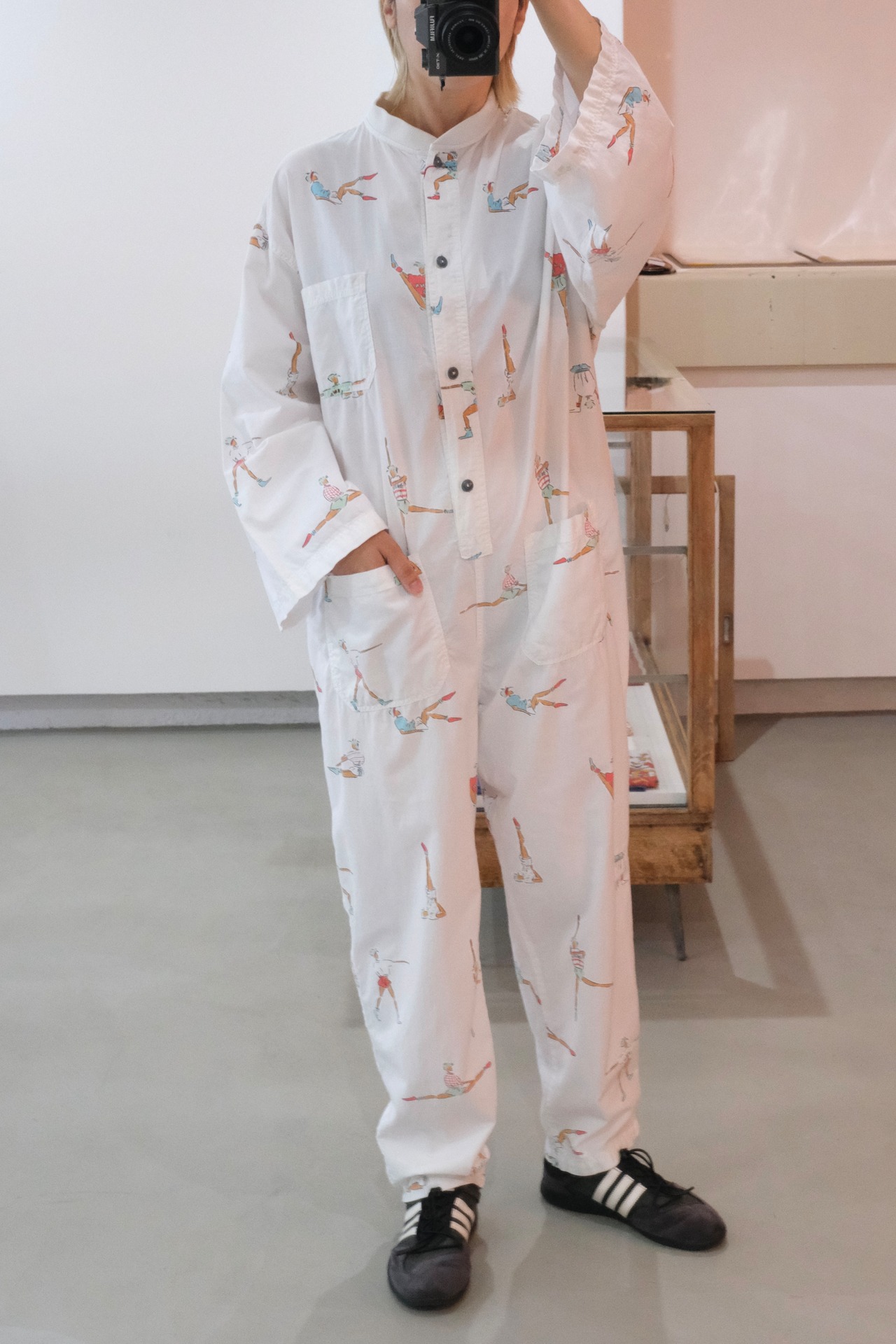 1980's Vintage gymnastics print coverall