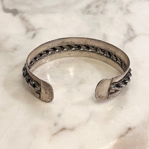 vintage twisted silver cuff bangle