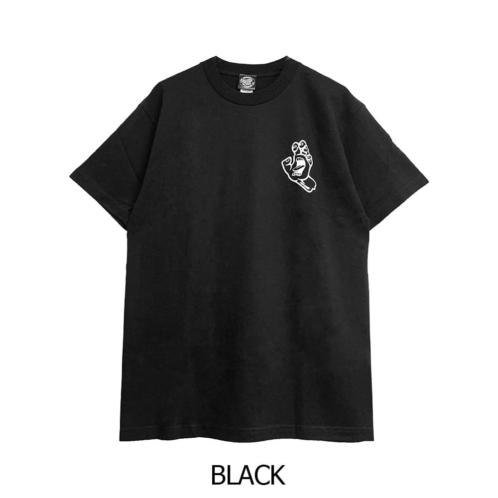 SANTA CRUZ S/S-T SCREAMING HAND FUSION 22SM BLACK GOLD Tシャツ