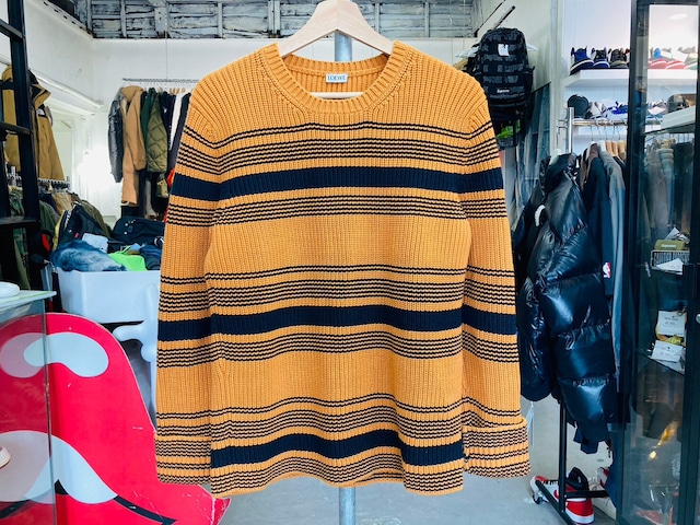 LOEWE C/N STRIPE SWEATER ORANGE SMALL 89094