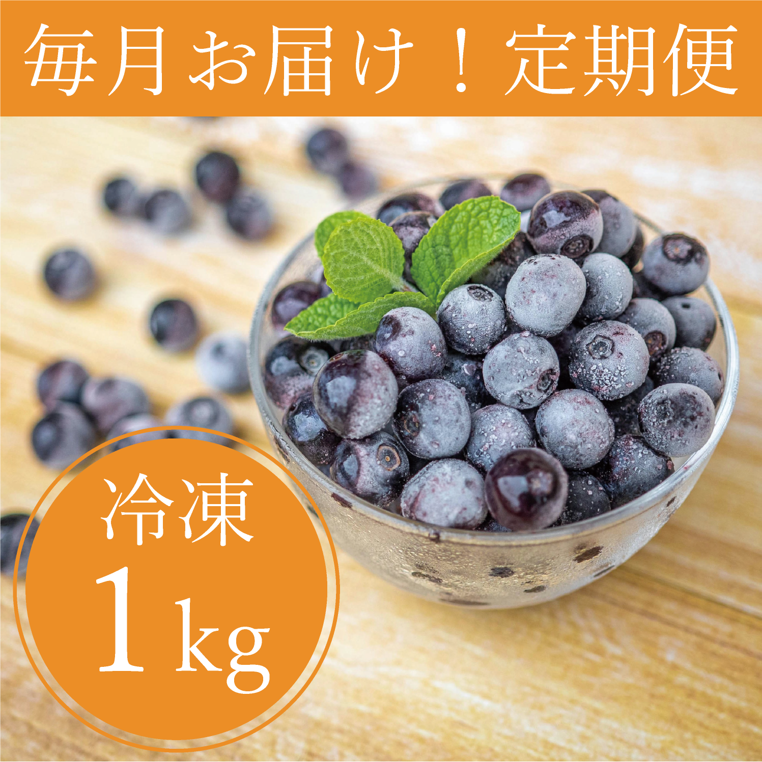 【定期便】高知県から産地直送　冷凍ブルーベリー1kg（500g×2袋）　いちかわファーム