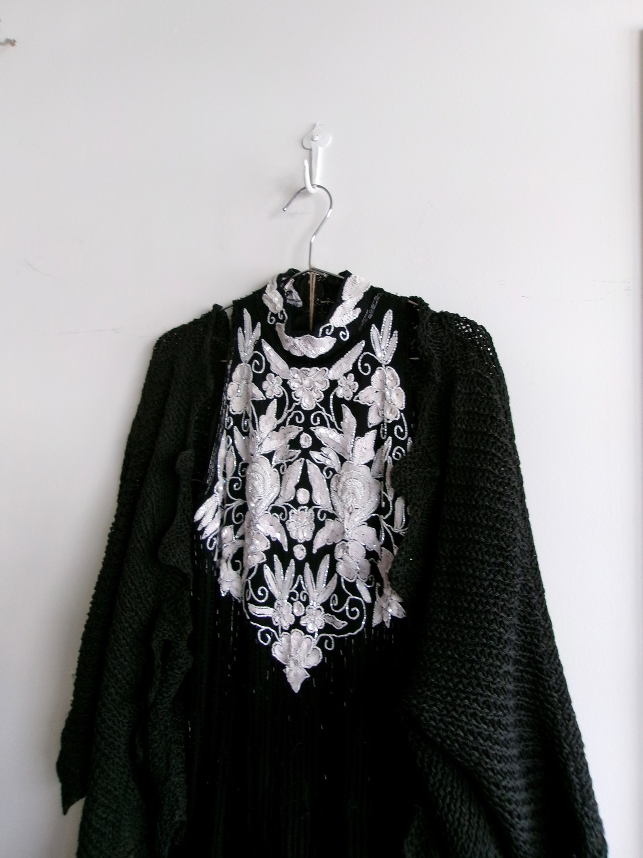 Dolman sleeve spring knit cardigan