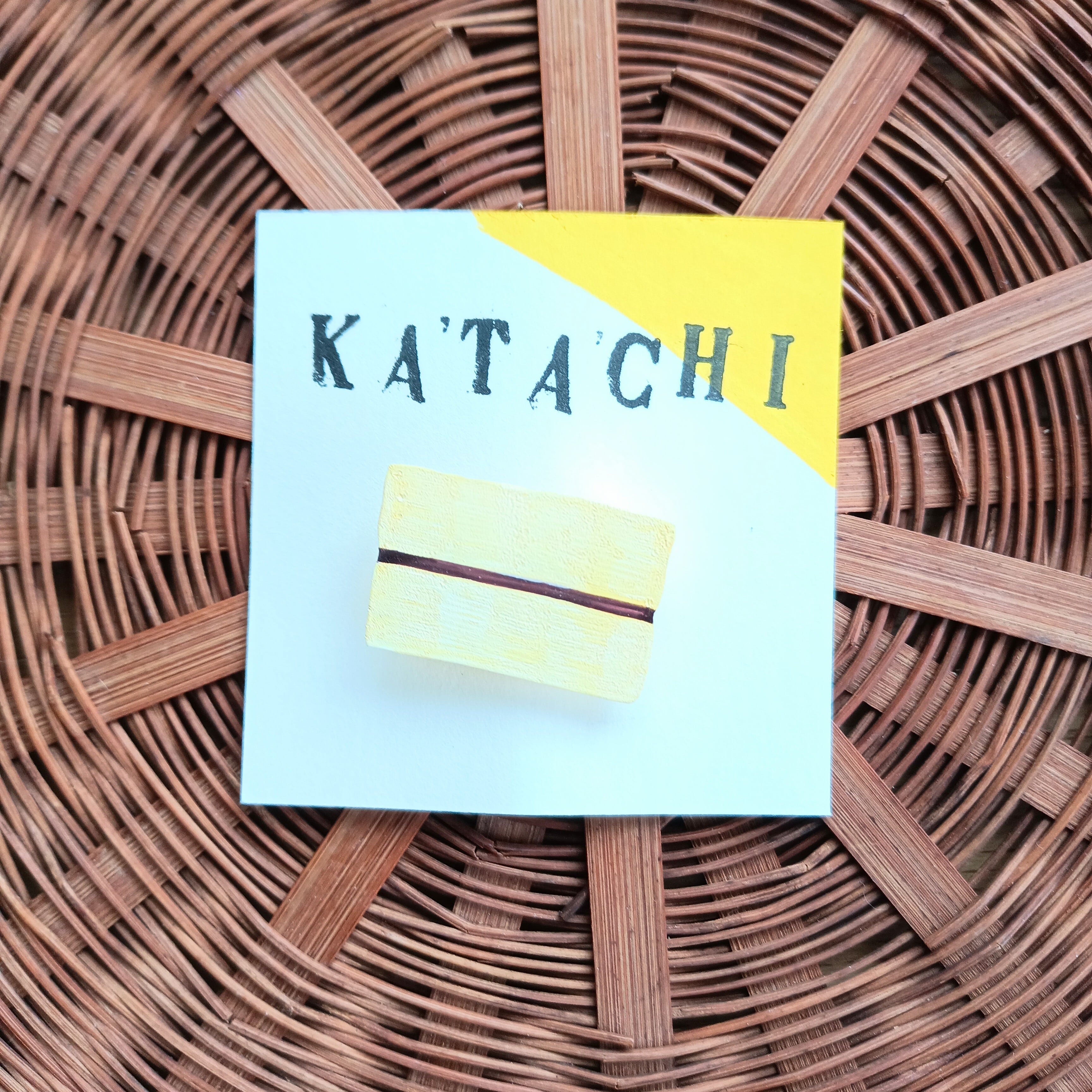 ヘンテコ ブローチ シベリア パン 菓子パン 手描き 一点もの