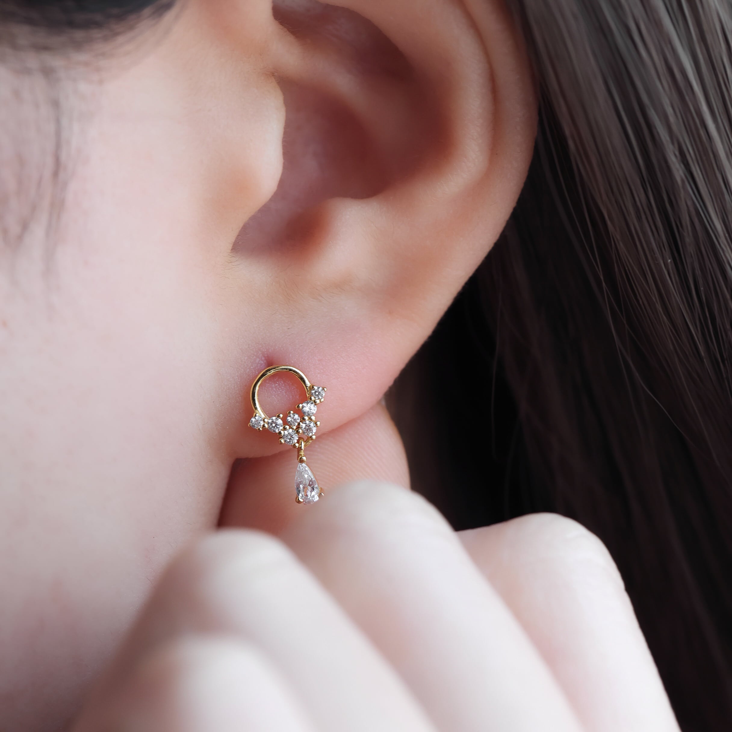 S925 zirconia shake pierce #p20 | apire