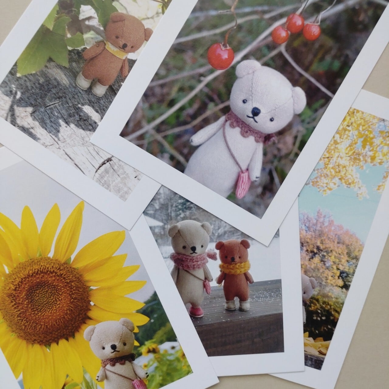 寿桃Bear.様 テディベア ぬいぐるみ ミニチュア 6．5センチ「くしゅくしゅ」くまさん（ベージュ）ミニチュア