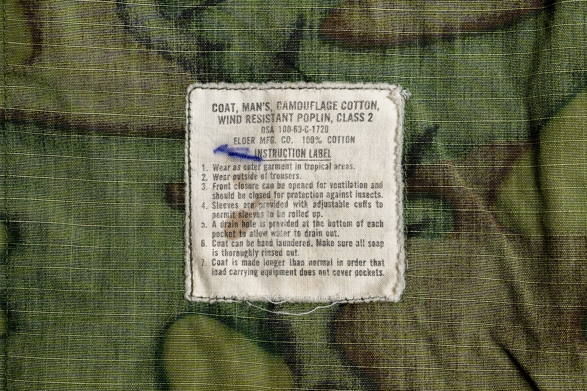 U.S.Army 60's Jungle Fatigue Jacket ERDL U.S.Army 60's Jungle Fatigue Jacket ERDL